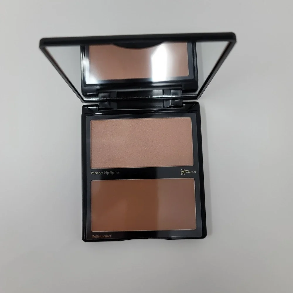 IT Cosmetics Hello Cheekbones‎ Matte Bronzer Love Highlighter Contour Duo New